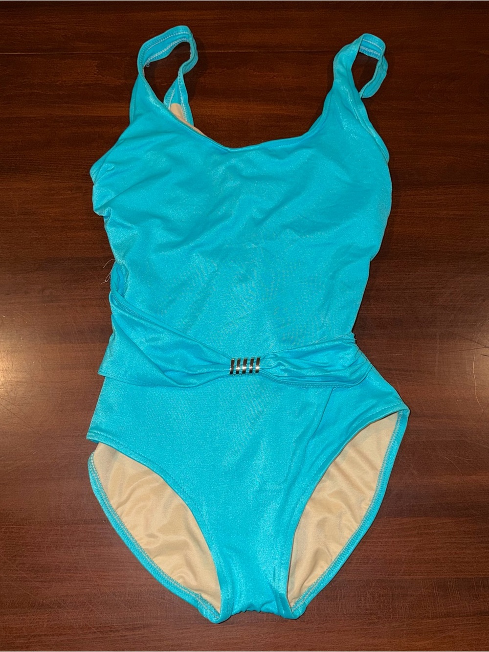 Vintage The Slimsuit Turquoise One Piece Swimsuit Size 10 NWT